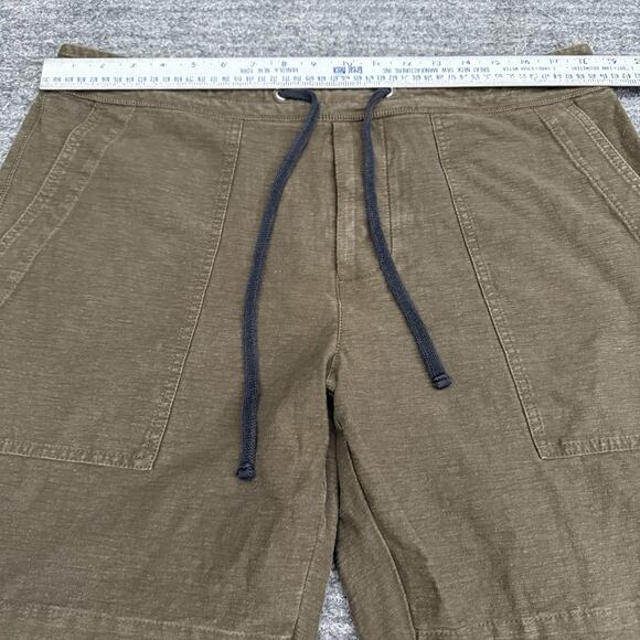 James Perse Pants Men 3 Large Green Cotton Pull On Joggers Utility Pockets Army - Picture 4 of 12